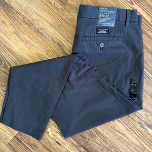 NEW Banana Republic Mason Stretch Chino Mens 34x32 Charcoal Gray Athletic Khaki